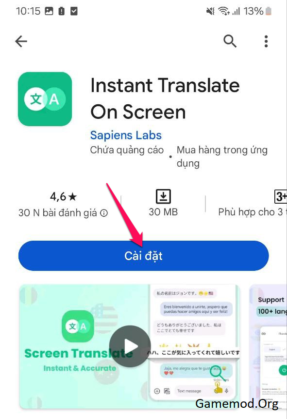 Cách cài tiếng Việt cho app Xingtu