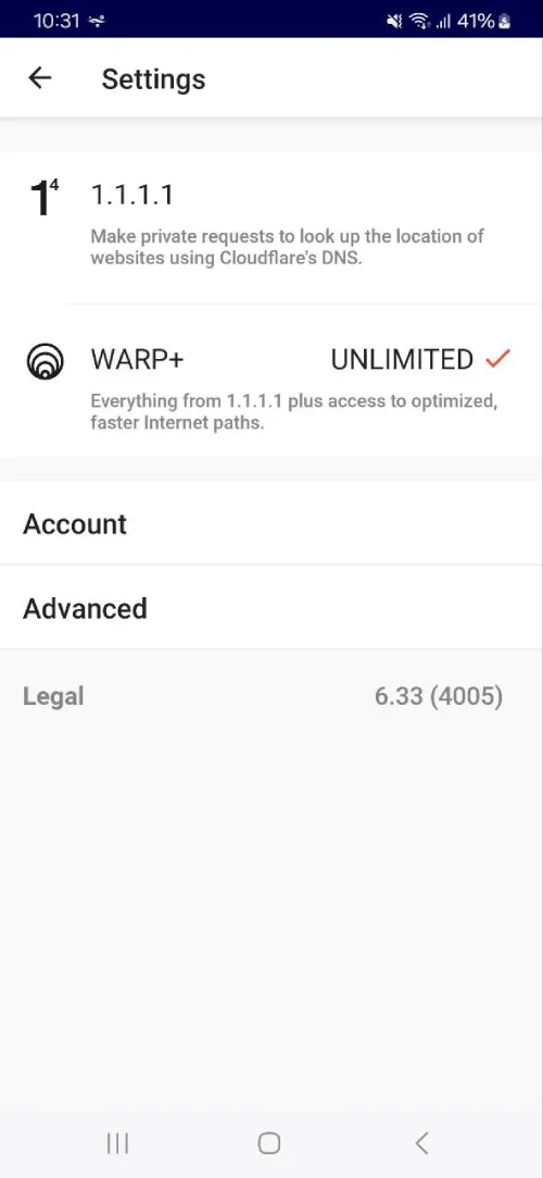 1.1.1.1 + WARP MOD APK