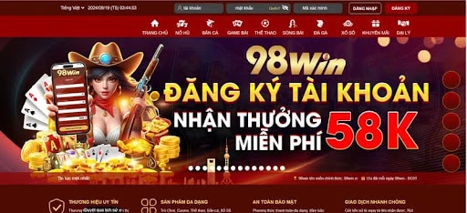 98Win - Nhà cái cá cược uy tín với đa dạng trò chơi hấp dẫn