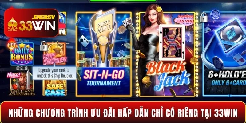 Những chương trình ưu đãi hấp dẫn chỉ có riêng tại 33WIN