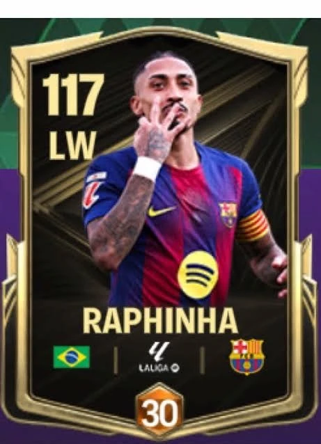 Raphinha trong FC Mobile có mạnh không?